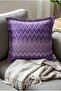 01-Zigzag Pattern Printed 43X43 cm Throw Pillow Cover
