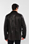 Men's Genuine Leather Brown Leather Coat - 3