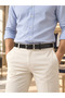 100% Genuine Leather Black Classic Men's Belt - 2