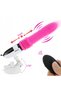 Vibrator telescopic cu telecomandă roz - 8