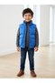 Boys' Stand Collar Puffer Vest - Double Pocket Casual Comfort Fit Vest