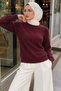 Hakim Yaka Soft Textured Knitwear Sweater Tsd260349 Plum - 4
