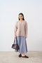 Women's Crew Neck Zippered Knitwear Cardigan Mink - 3