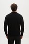 Checkered Slim Fit Crew Neck Cashmere Men's Knitwear Sweater Black - 11624.26K - 4