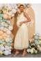 Rochie maxi, crem - 3