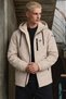 Men's Hooded Stylish Winter Long Sporty Stone Fur Raincoat with Pockets - 2