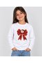 Christmas Red Bow Printed Children's Unisex Long Sleeve T-Shirt