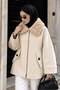 Detachable Fur Collar Cashmere Coat Tsd260310 Beige - 2