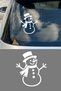 New Year Snowman Sticker – Decorative Decal for Car Windshield, Helmet, and Laptop 12X15Cm - 4