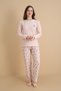 Mirano 3107 Waffle Soft Fabric Teddy Bear Patterned Winter Home Women's Pajama Set - 2