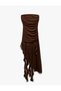 Strapless Tulle Stones Asymmetrical Mini Evening Dress 5Sak80057Fk - 2
