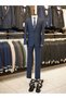 Men's Slim Fit Italian Style Mono Collar Double Breasted Suit - Jacket Pants - 8