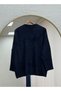 Mediha Crew Neck Plain Soft Sweater-Kr6049 Navy Blue - 6
