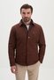 Quilted Slim Fit Shirt Collar Snap Fastener Men's Coat Tile - 39688.26K - 5