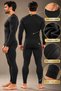 Business Men's Thermal Underwear Black Flexible Warm Underwear - 4
