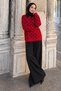 Buttoned Polka Dot Sweater Tsd260318 Red - 5