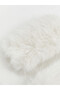 Ozmarka New Season White Faux Fur Look Women's Fingerless Gloves - 3