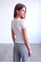Women's White Openwork Crew Neck Short Sleeve Baby Overlock Detailed Blouse Ajour - 4
