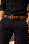 100% Genuine Belt with Rotary Buckle - 2