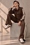 Women's Parachute Fabric Stripe Detailed Jacket and Pants Set My2786 - 4
