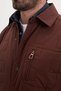 Quilted Slim Fit Shirt Collar Snap Fastener Men's Coat Tile - 39688.26K - 2
