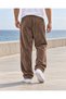 Brown Corduroy Relax Fit Men's Trousers - 7