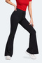 Katrinna in Women's Wide Leg Black Sweatpants - 6