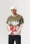Blockcode Front and Sleeve Print Detailed Segmented Crew Neck Men's Sweatshirt - 5