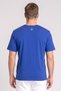 Men Crew Neck Short Sleeve Graphic Print T-Shirt, Blue - 4