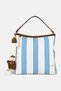 Women Stripe Oversize Shoulder Bag, Multicolor