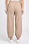 Women Regular Fit Solid Ballon Button Jogger Pants, Stone - 4