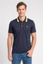 Men Regular Fit Brand Logo Short Sleeve Polo Shirt, Dark Navy
