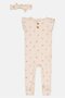 Toddlers Girl 2pcs Graphic Print Romper And Headband Set, Cream - 2