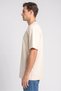 Men Crew Neck Short Sleeve Solid T-Shirt, Cream - 3