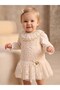 Baby Girl Tulle Detailed Ruffle Blouse and Lace Dress Set - 3