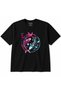 Neo Koi Cyberpunk Japanese Neon Yin Yang Graphic T-Shirt