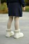 Children's Waterproof Fur Rain Boots 2828Nav - 2