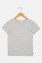 Kids Girl Crew Neck Heather Short Sleeve Top, Grey - 2
