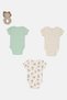 Toddlers Boy 4 Pcs Stripe Bodysuit And Rattle Set, Multicolor - 3