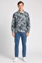Men Regular Fit Long Sleeve Snakeskin Casual Shirt, Multicolor - 2