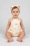 Toddlers Girl 2 Pieces Graphic Print Bodysuit With Headband, Multicolor
