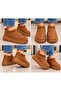 Yns Elastic Ankle Boots with Fur Inside, Tan - 3