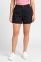 Women Plain Denim Short, Black
