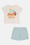 Toddlers Boy 2 Pcs Graphic Print Top And Short Set, Multicolor - 2