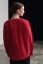Bidens V-Neck Waist Pleated Detailed Buttoned Red Shirt - 7
