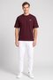 Men Oversized Fit Short Sleeve Outdoor T-Shirt, Purple - 2