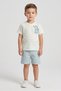 Toddlers Boy 2 Pieces Embroidered T-Shirt And Shorts Set, Multicolor