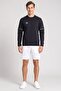 Men Sportswear Fit Long Sleeve Outdoor Sweatshirt, Black - 2