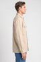 Men Spread Collar Long Sleeve Stripe Shirt, Beige - 3