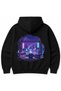 Tokyo Midnight Lo-Fi Rainy City Japanese Aesthetic Graphic Hoodie